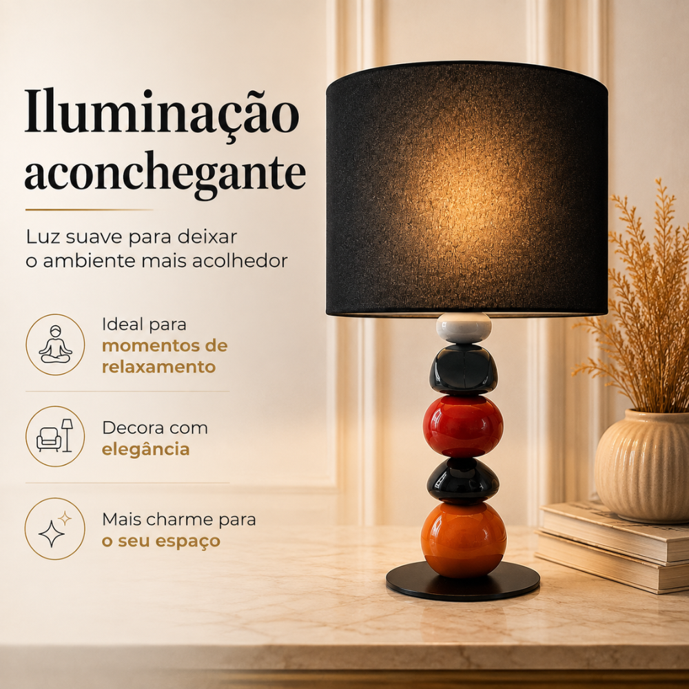 Abajur com Base Colorida — foto 2