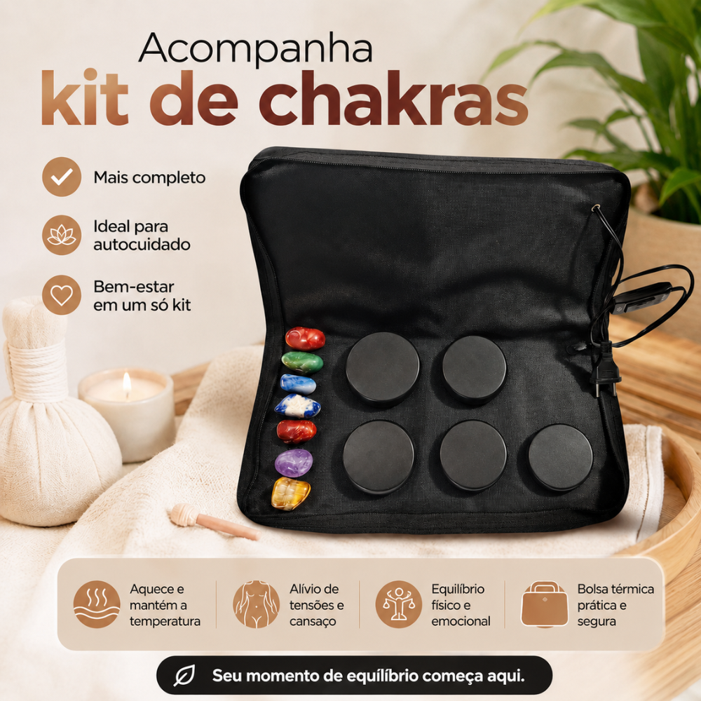 Kit 6 Pedras com Bolsa Térmica e Chakras — foto 5