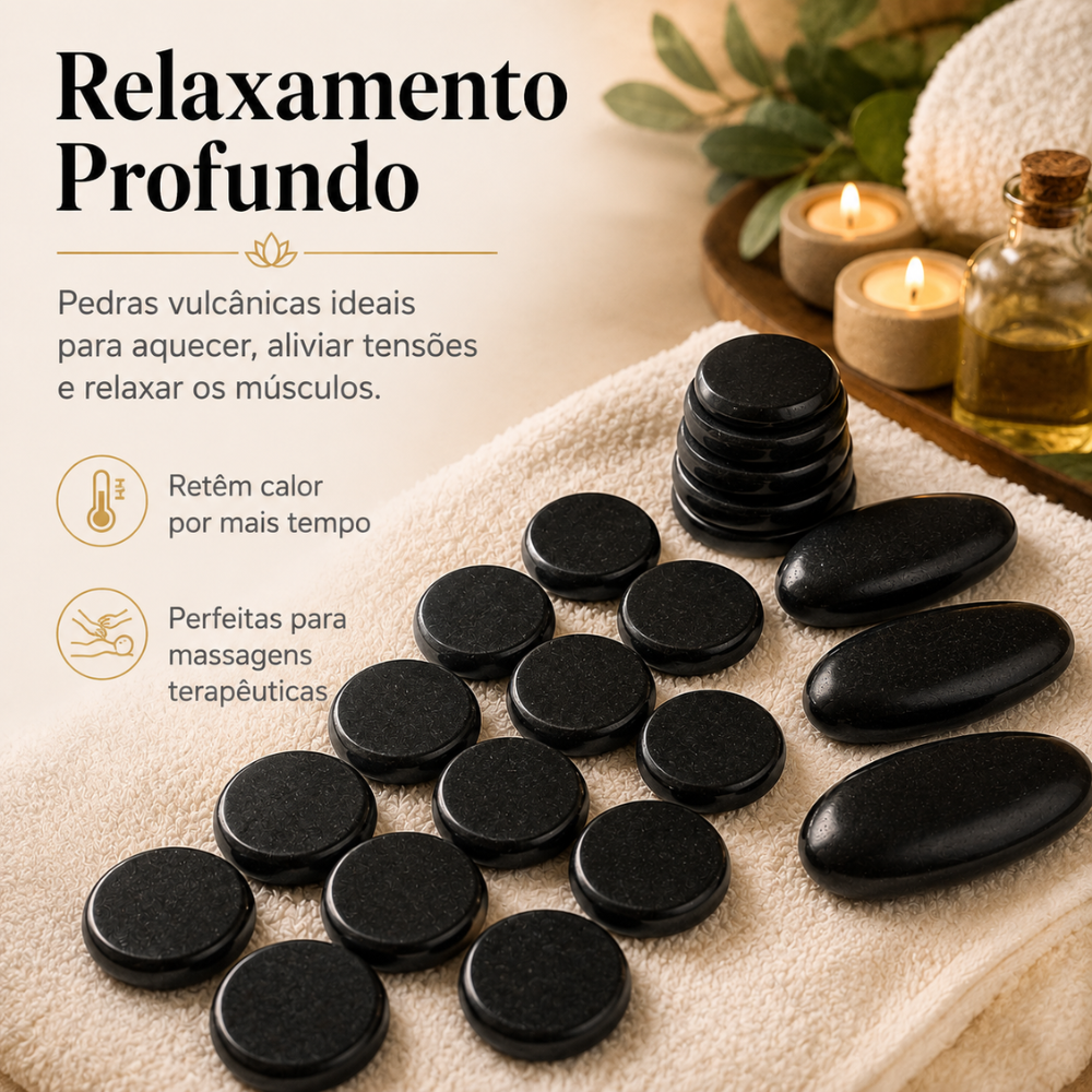 Kit Premium com 19 Pedras Vulcânicas — foto 3